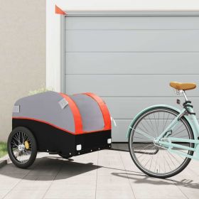 Bike Trailer Black and Orange 99.2 lb Iron