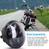 5.75In LED Headlight Motorcycle Projector Headlamp Fit for Harley Dyna Sportster Iron 883 Street Rod Street Bob Softail Deuce Custom Super Wide Glide