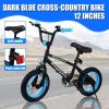 12" BMX Bike Blue Carbon Steel Frame High-gel Butyl Tires Non-slip