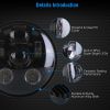 5.75In LED Headlight Motorcycle Projector Headlamp Fit for Harley Dyna Sportster Iron 883 Street Rod Street Bob Softail Deuce Custom Super Wide Glide