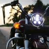 5.75In LED Headlight Motorcycle Projector Headlamp Fit for Harley Dyna Sportster Iron 883 Street Rod Street Bob Softail Deuce Custom Super Wide Glide