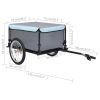 Bike Trailer Black and Blue 143.3 lb