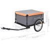 Bike Cargo Trailer Gray and Orange 143.3 lb